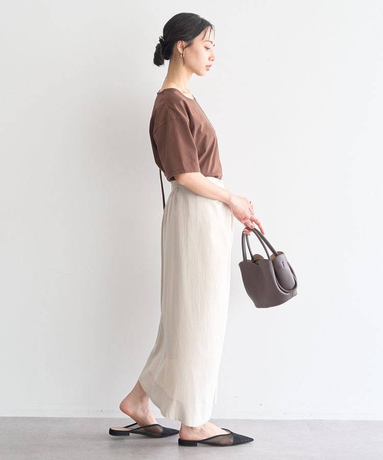 earth music&ecology「【接触冷感】バックデザインカットプルオーバー」|Tシャツ・カットソー|