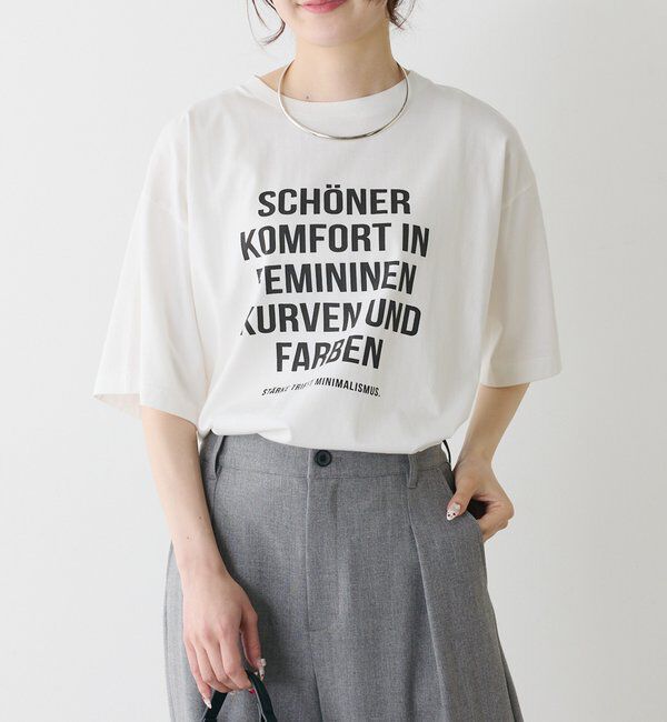  「オーガニックコットンロゴプリントT」|Tシャツ・カットソー|オフホワイト