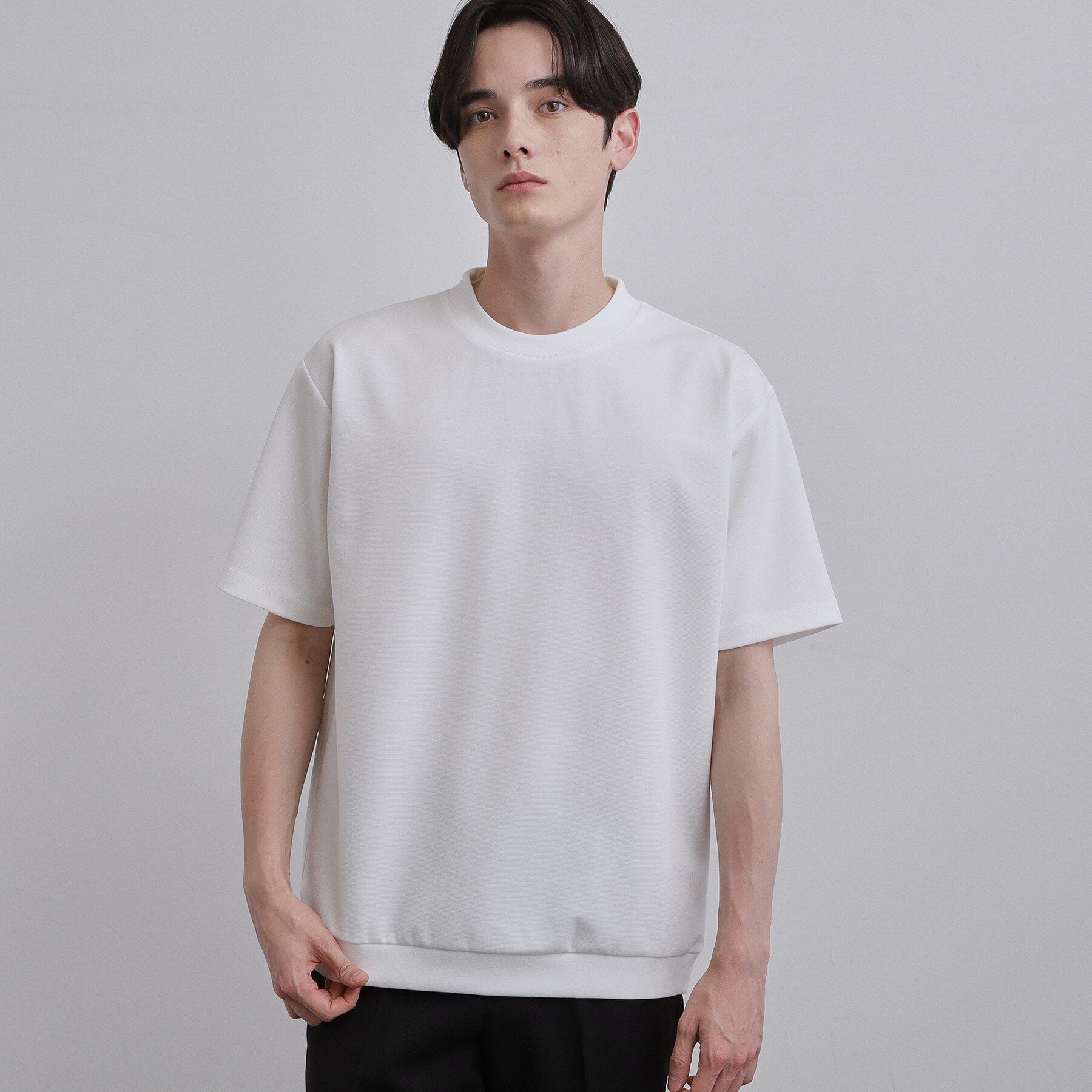tk.TAKEO KIKUCHI「半袖スマートカットソー」|Tシャツ・カットソー|ホワイト(001)