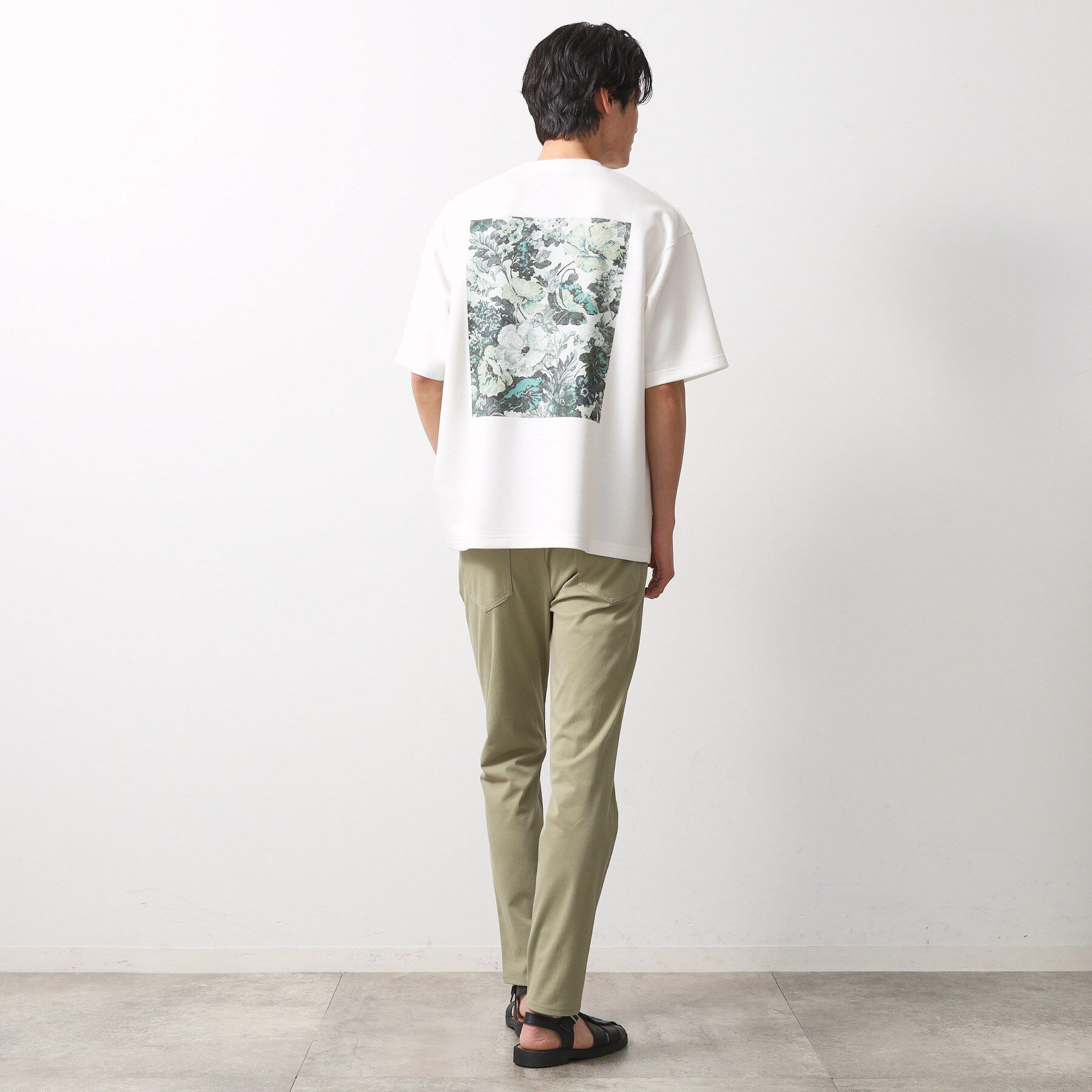 THE SHOP TK「ボタニカル柄 ビッグシルエット 半袖Ｔシャツ 洗濯機OK」|Tシャツ・カットソー|