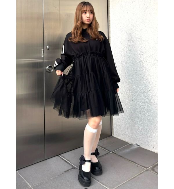 CALNAMUR「2WAYチュールオーバースウェットワンピース」|ワンピース|