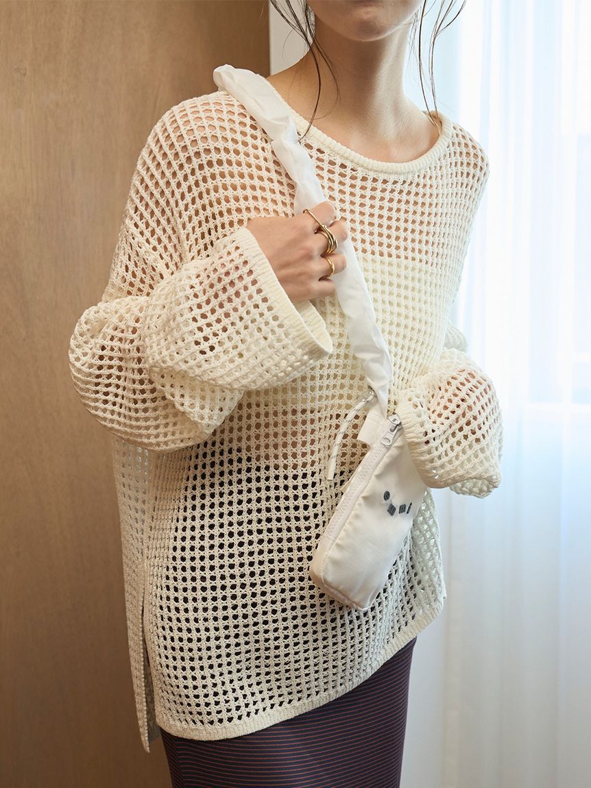 emmi atelier「メッシュニットプルオーバー」|ニット・セーター|OWHT