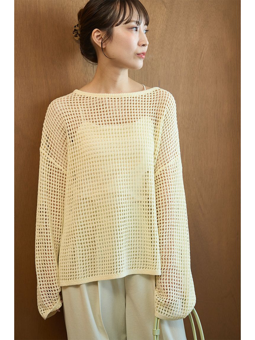 emmi atelier「メッシュニットプルオーバー」|ニット・セーター|