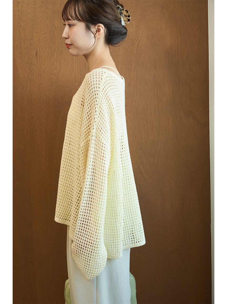 emmi atelier「メッシュニットプルオーバー」|ニット・セーター|