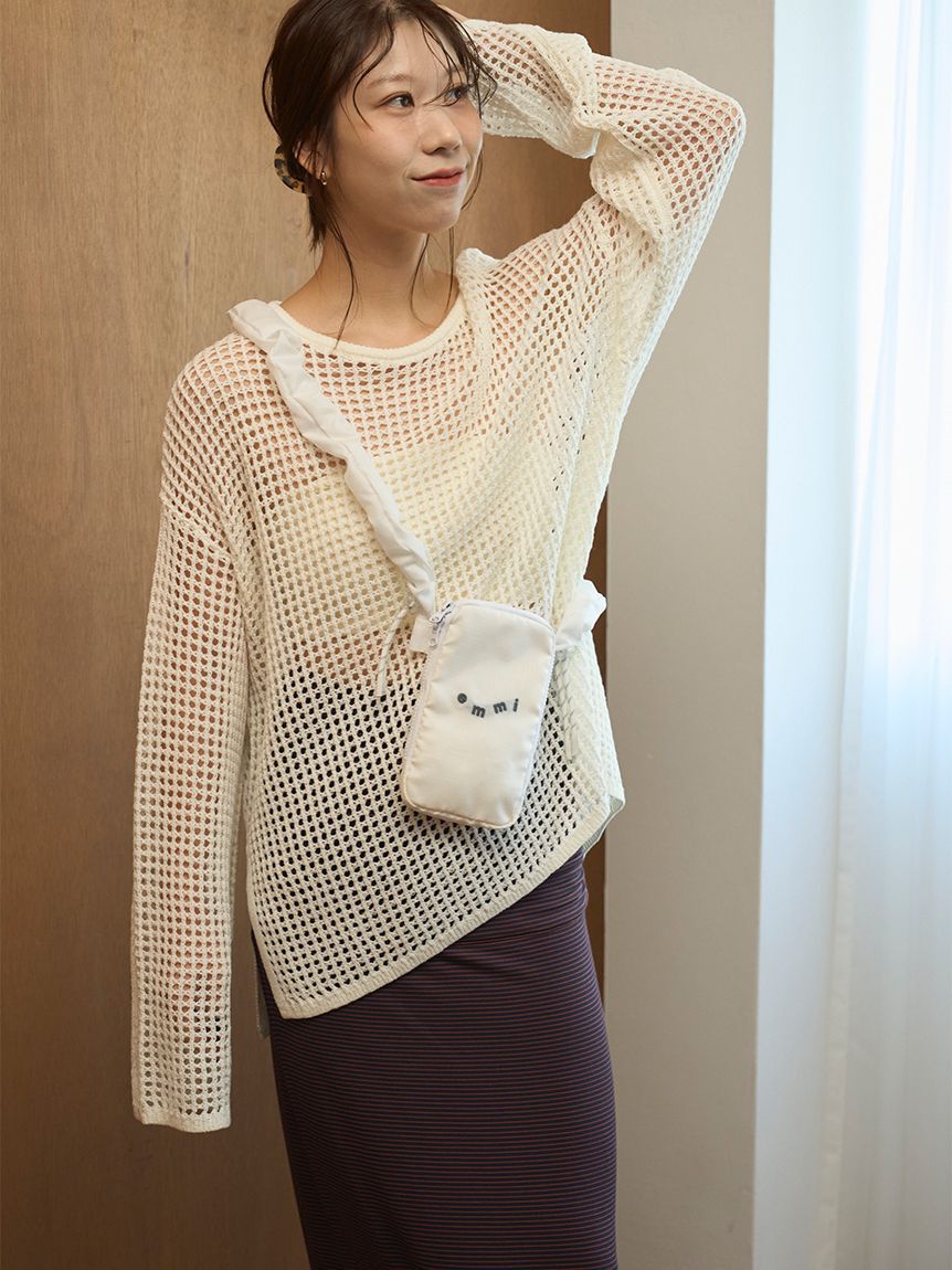 emmi atelier「メッシュニットプルオーバー」|ニット・セーター|
