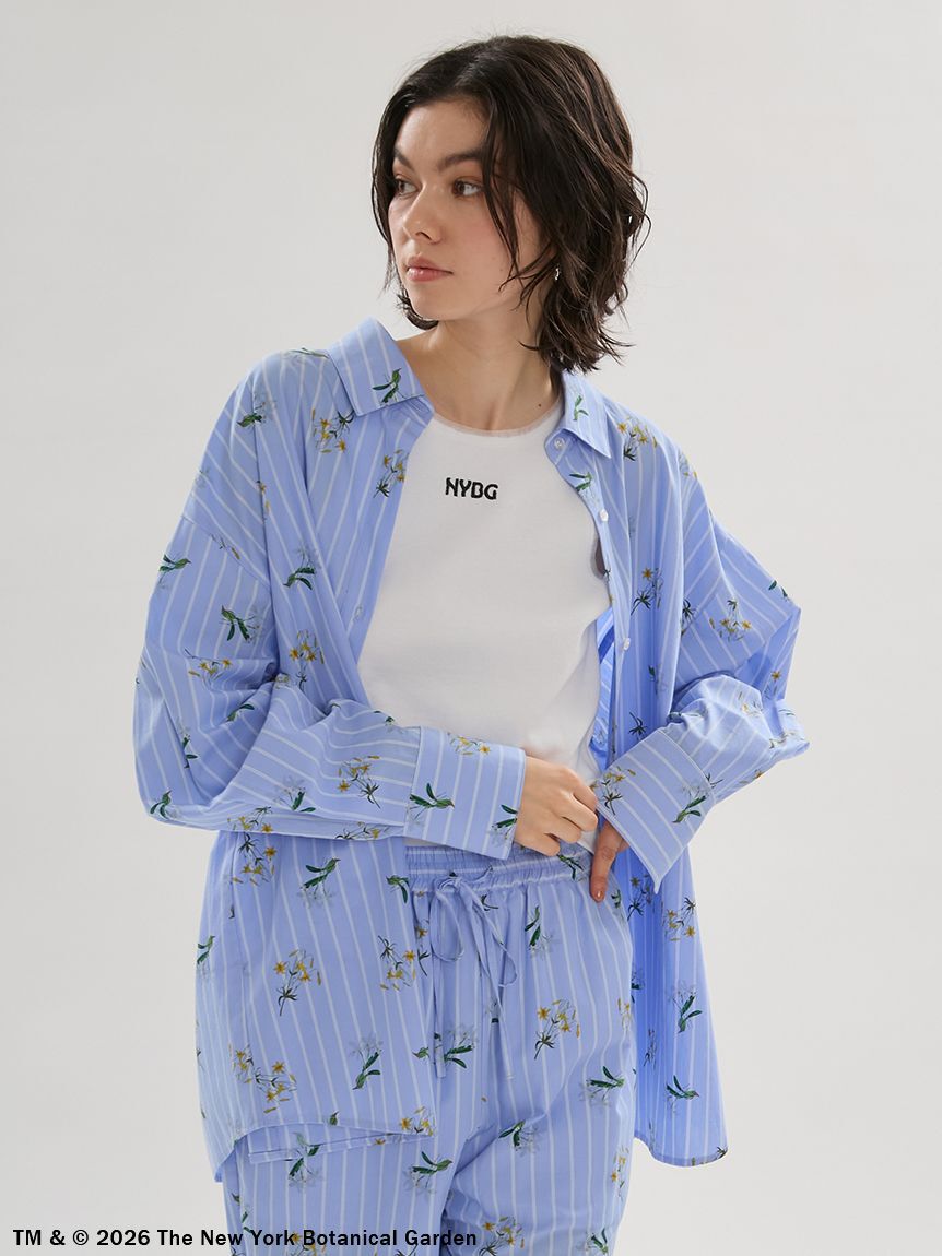 emmi atelier「【emmi&times;NYBG】ストライプリラックスシャツ【セットアップ対応】/ウォッシャブル」|シャツ・ブラウス|