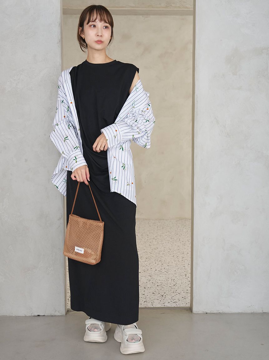 emmi atelier「【emmi&times;NYBG】ストライプリラックスシャツ【セットアップ対応】/ウォッシャブル」|シャツ・ブラウス|