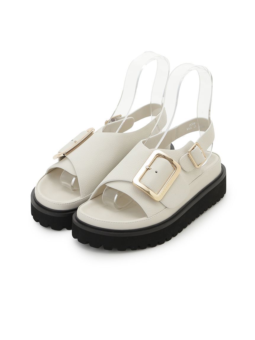 FRAY I.D「【MOHI】ビッグバックルレザーサンダル」|サンダル|