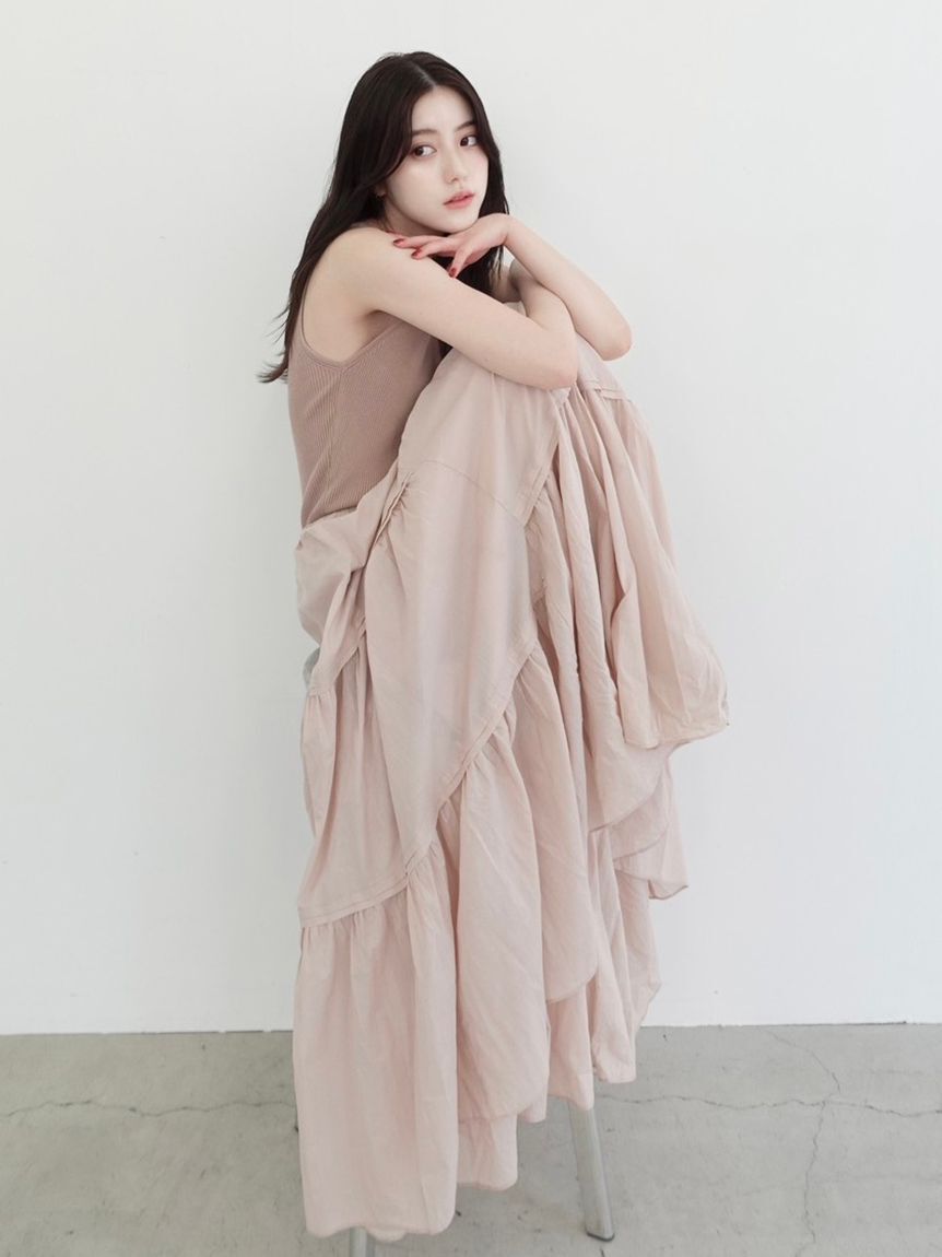 FRAY I.D「リブニットコンビティアードワンピース」|ワンピース|