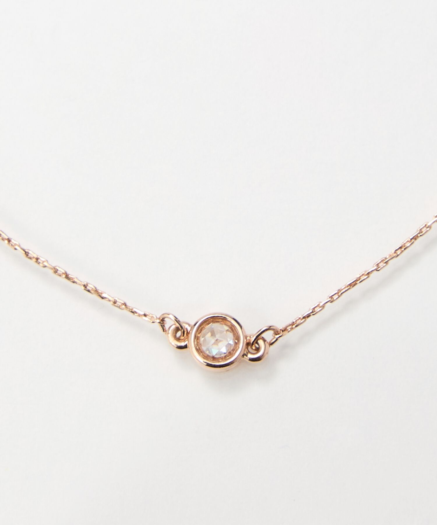 Phoebe「【金属アレルギー対応】プチベゼルストーンブレスレット　シャンパンゴールド」|ブレスレット・バングル|