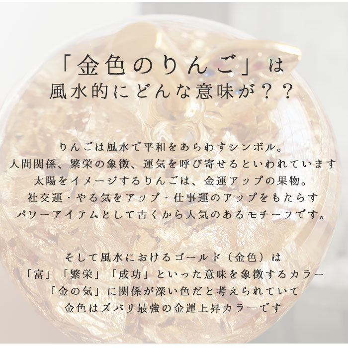BACKYARD FAMILY「金運アップ グッズ 通販 置物 おしゃれ ゴールドアップル 金の林檎 運 アップ 平和」|その他|