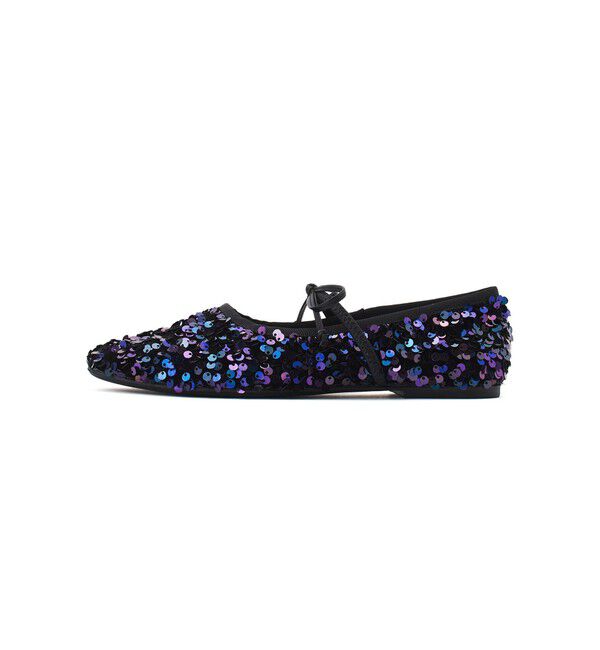 SY UNITED ARROWS「＜SY＞スパンコールバレエ フラット10●&uarr;」|バレエシューズ|
