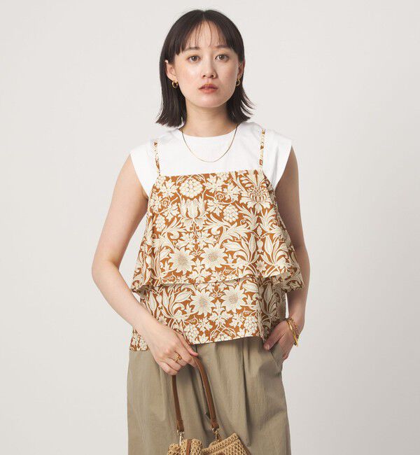 UNITED ARROWS green label relaxing「リバティプリント キャミソール」|シャツ・ブラウス|BEIGE