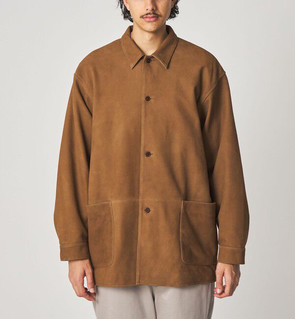 STEVEN ALAN「＜Steven Alan＞ ゴート スエード レザー カバーオール」|ブルゾン・スタジャン|