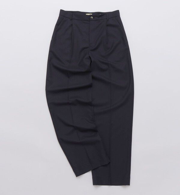 SHIPS「DE BONNE FACTURE: GRANDAD TROUSERS」|スラックス|ネイビー