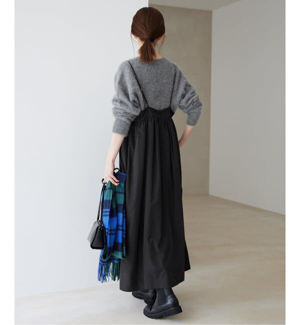 SLOBE IENA「《WEB限定/追加》タフタギャザーキャミワンピース」|ワンピース|