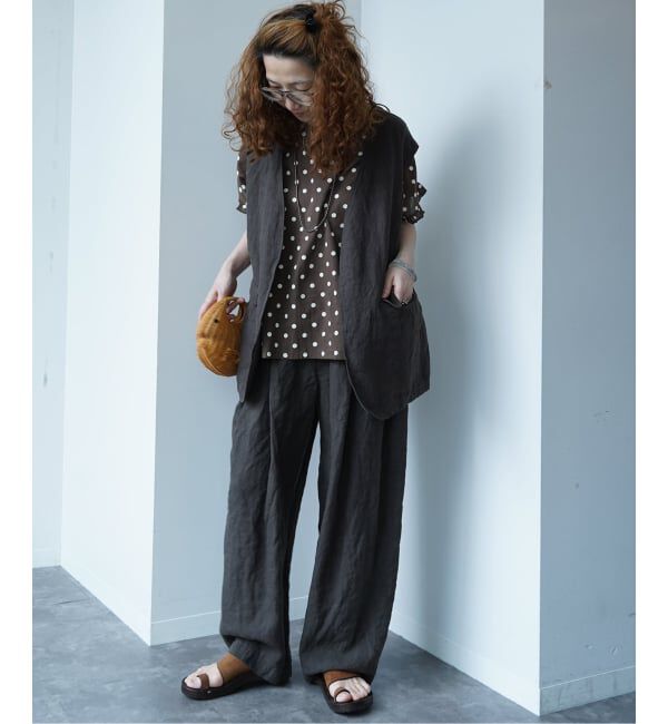 journal standard luxe「リネンヘリンボン ベスト」|ダウンベスト・ベスト|