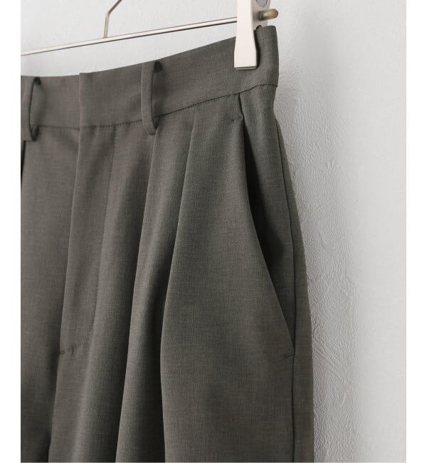 Spick and Span「《セットアップ可》ツイルストレッチタックパンツ」|スラックス|