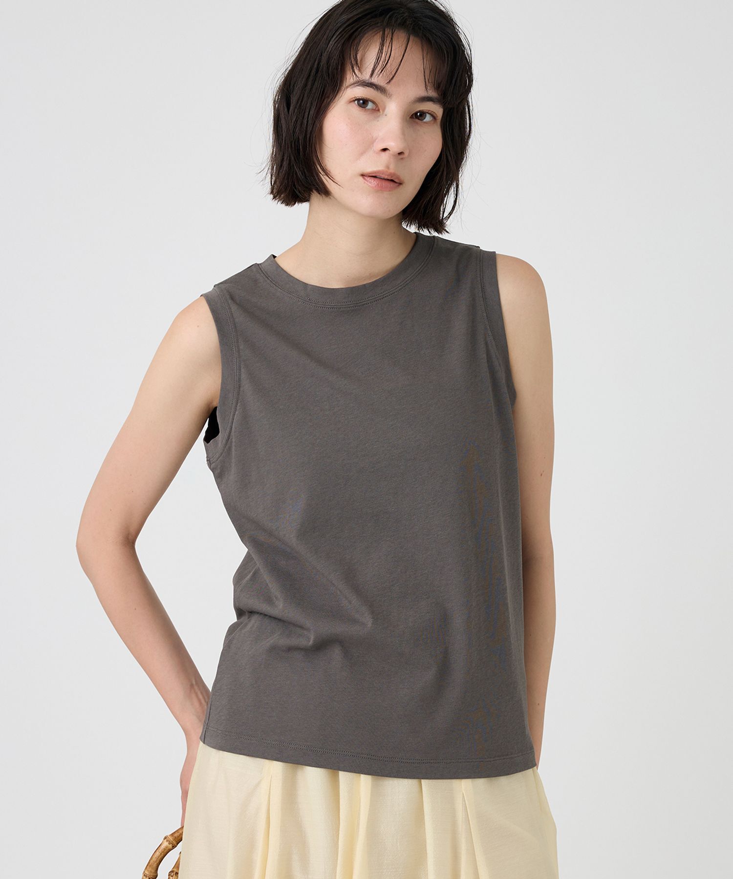 BABYLONE「コットンリネンノースリプルオーバー」|Tシャツ・カットソー|ﾁｬｺｰﾙ