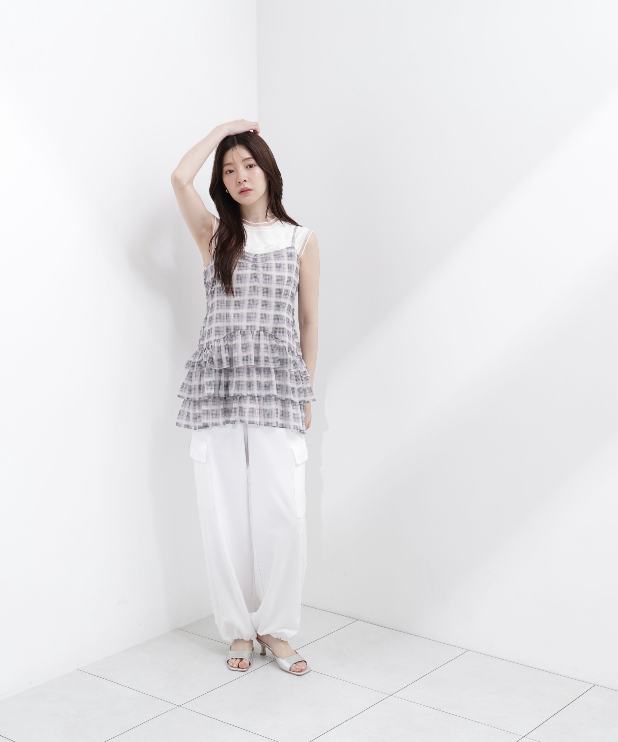 PROPORTION BODY DRESSING「＜青島心さんコラボ＞チェックチュニック」|シャツ・ブラウス|