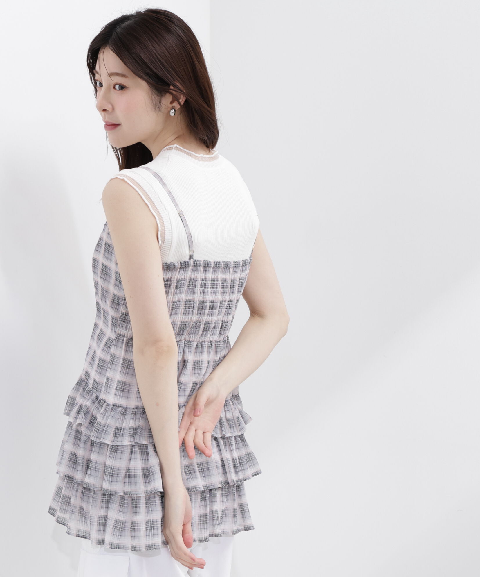 PROPORTION BODY DRESSING「＜青島心さんコラボ＞チェックチュニック」|シャツ・ブラウス|