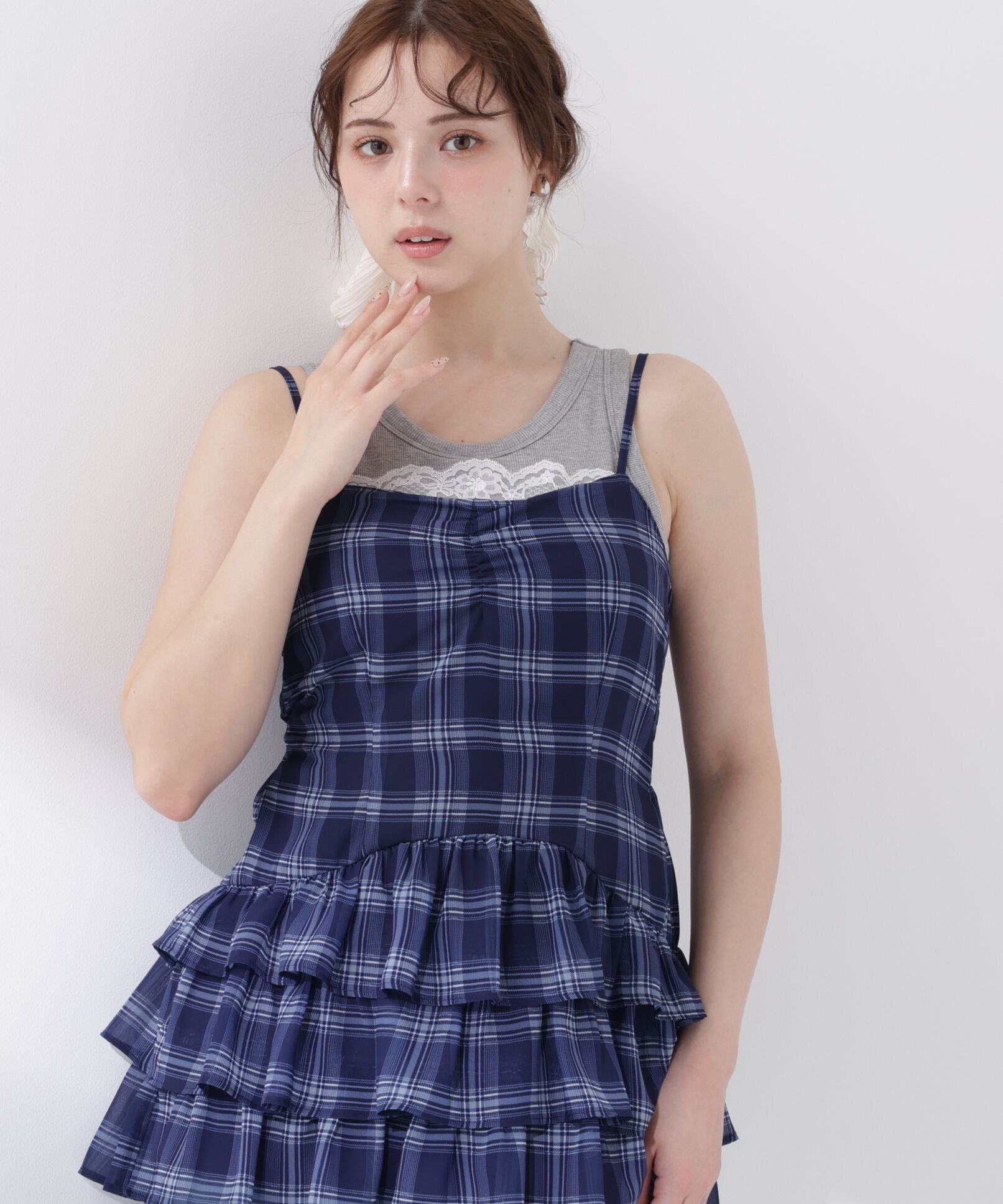 PROPORTION BODY DRESSING「＜青島心さんコラボ＞チェックチュニック」|シャツ・ブラウス|