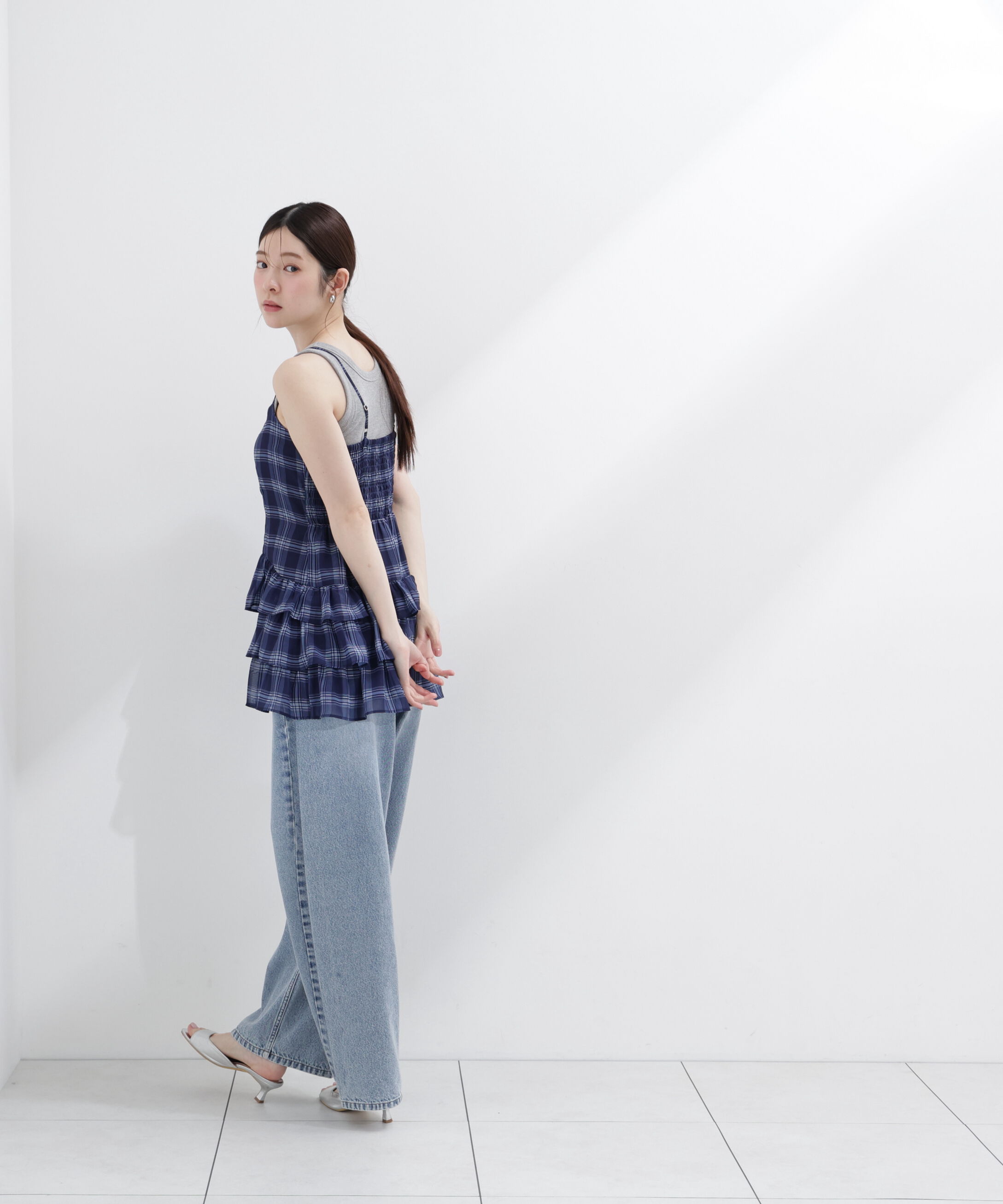 PROPORTION BODY DRESSING「＜青島心さんコラボ＞チェックチュニック」|シャツ・ブラウス|