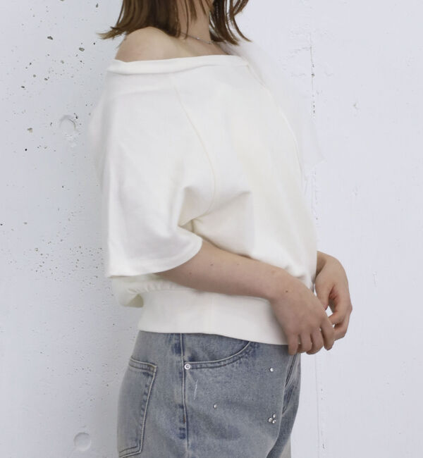 archives「オーガンジーリボンオフショルスウェット」|Tシャツ・カットソー|