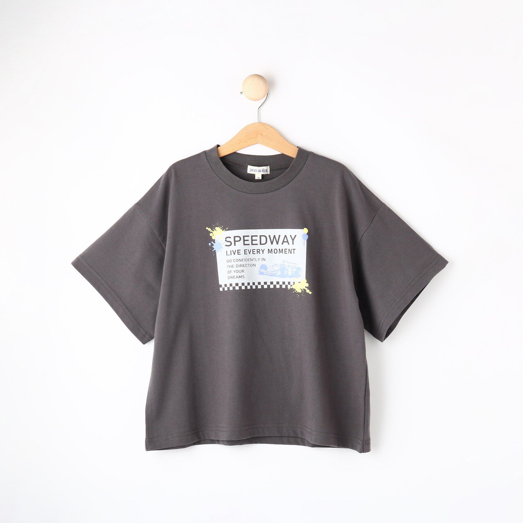 SHOO･LA･RUE「【130-150cm】BOYプリントTシャツ」|Tシャツ・カットソー|チャコールグレー(0