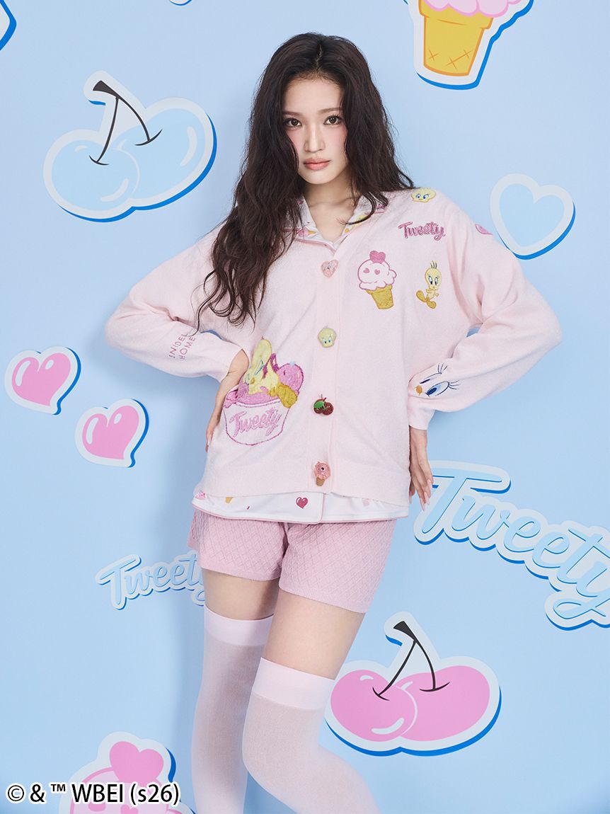 SNIDEL HOME「【Tweety】モチーフニットカーディガン」|ルームウェア|