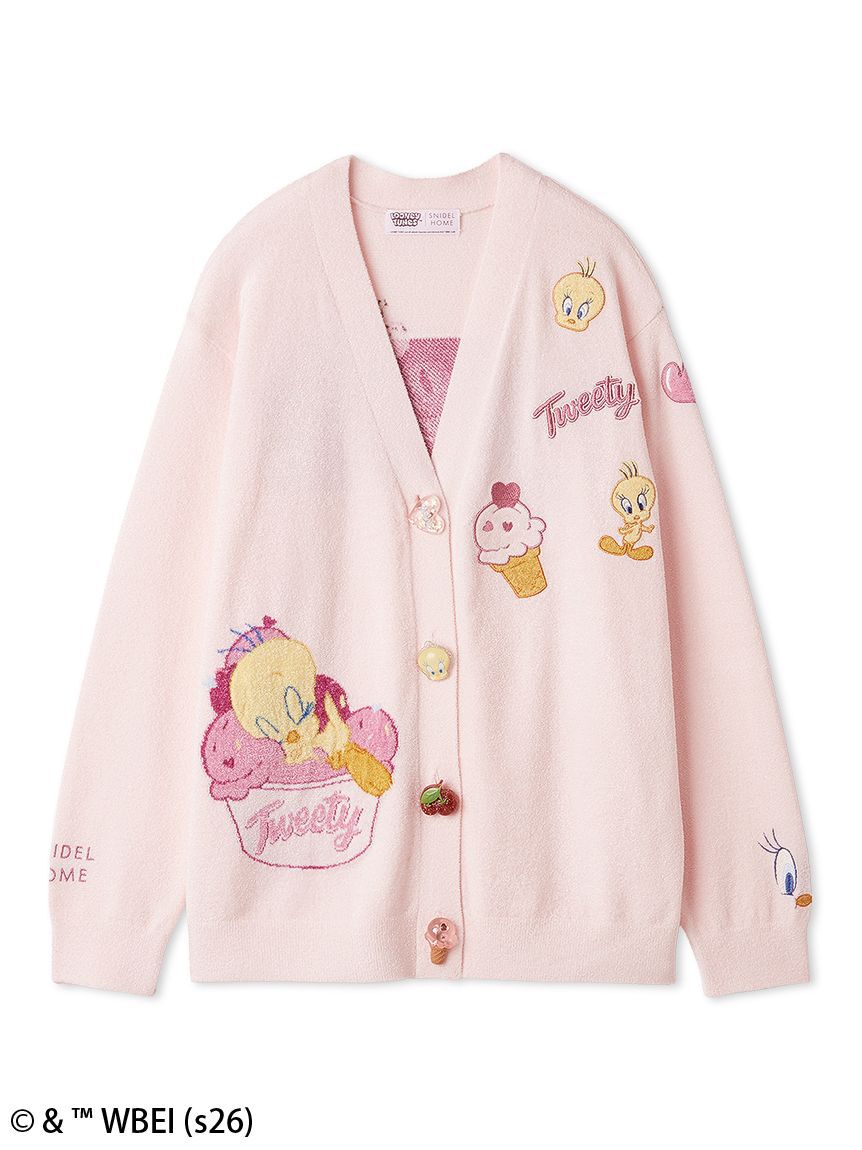 SNIDEL HOME「【Tweety】モチーフニットカーディガン」|ルームウェア|PNK