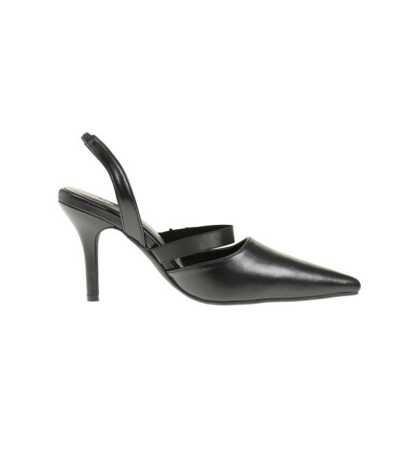 GYDA「heelストラップモチーフ付きポインテッドミュール」|パンプス|