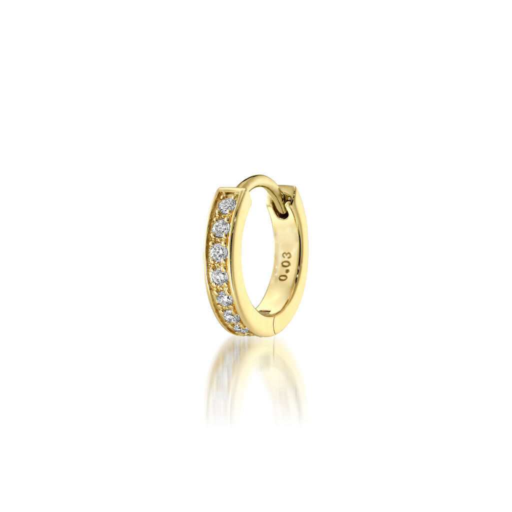 STAR JEWELRY「CLICK HOOP（S）」|ピアス|イエローゴールド