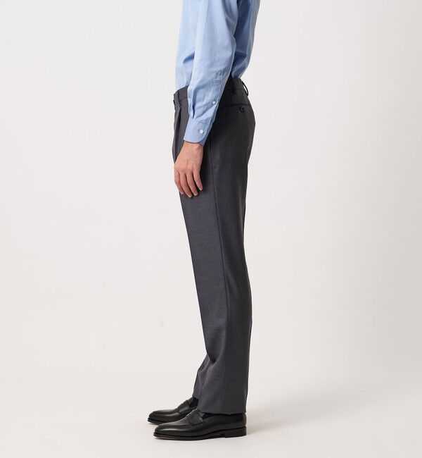 UNITED ARROWS「サージ テーパード 1プリーツ スラックス」|スラックス|