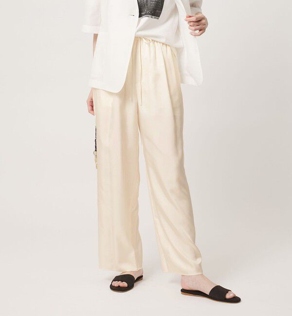 UNITED ARROWS「シルクライク イージーパンツ」|チノ|