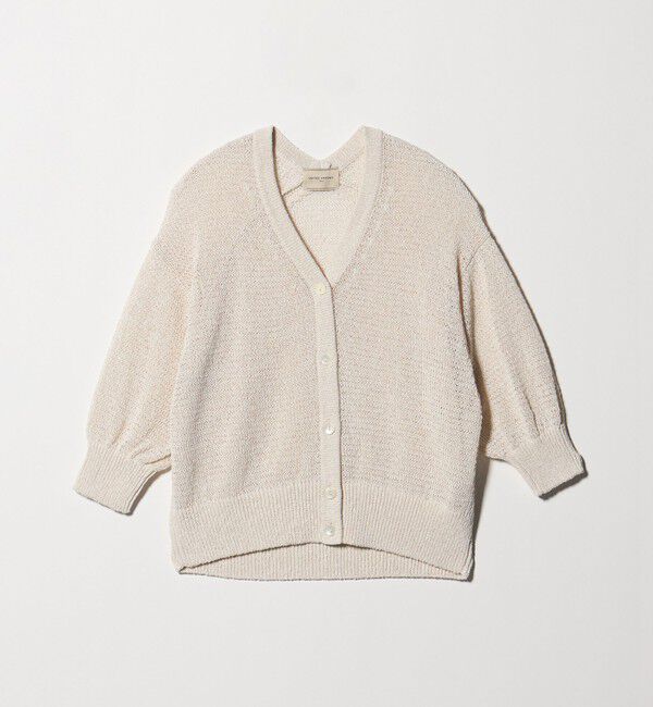 UNITED ARROWS「ペーパー ハーフスリーブ カーディガン」|カーディガン|NATURAL