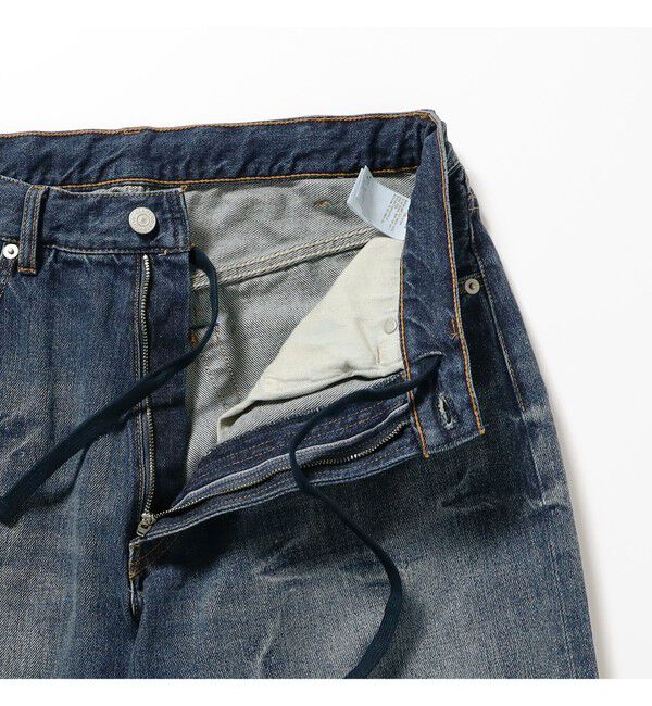 BEAMS「BEAMS｜Wide Denim Pants｜5ポケット ヴィンテージディテール｜スピンドル仕様 ベルトレス」|デニム|