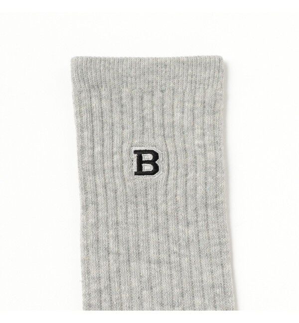 BEAMS「Bロゴ クルーソックス」|ソックス|