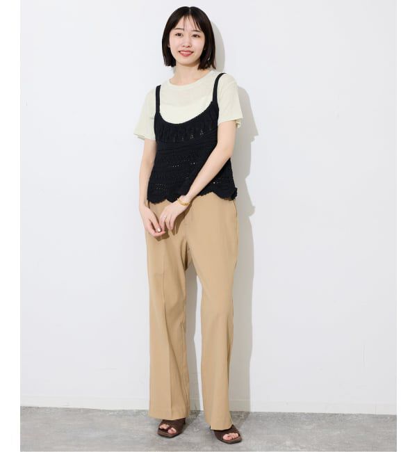 SLOBE IENA「《追加》スラブ天竺5分袖TEE」|Tシャツ・カットソー|