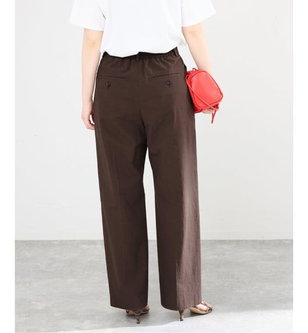 IENA「《一部カラー店舗限定》ウォッシャブルコットンサブレイージースラックス」|スラックス|