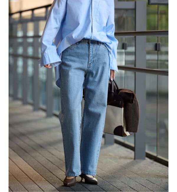 SLOBE IENA「《4サイズ展開/追加予約》LE DENIM ストレートデニムパンツ」|デニム|