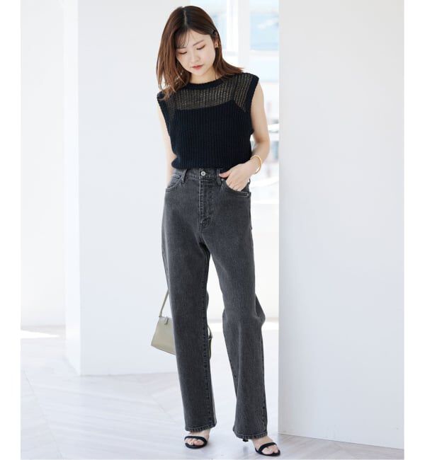SLOBE IENA「《4サイズ展開/追加予約》LE DENIM ストレートデニムパンツ」|デニム|