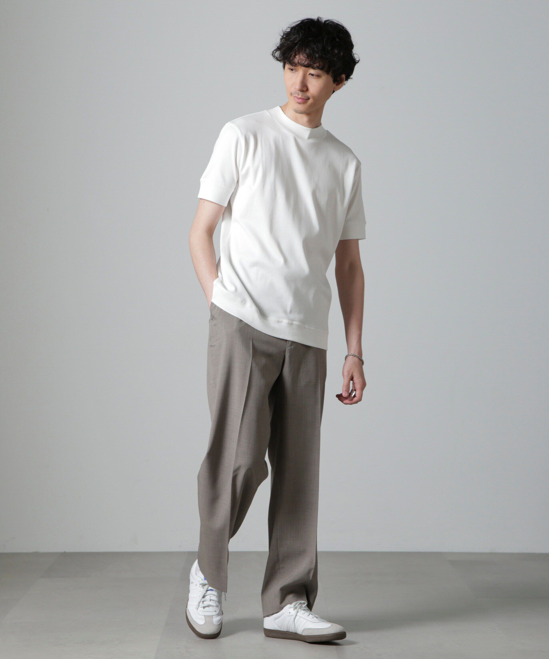 nano･universe「「FORMAL JERSEY」モックネックカットソー半袖」|Tシャツ・カットソー|