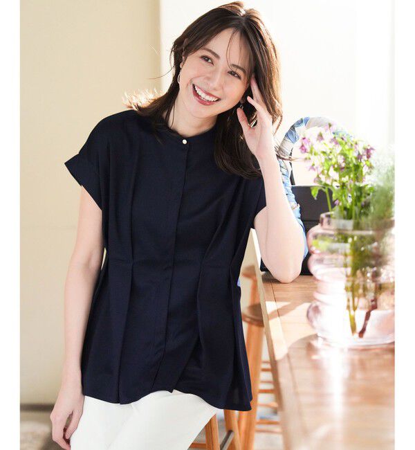 ANY SIS「カナパウエストタック プルオーバー」|Tシャツ・カットソー|ネイビー