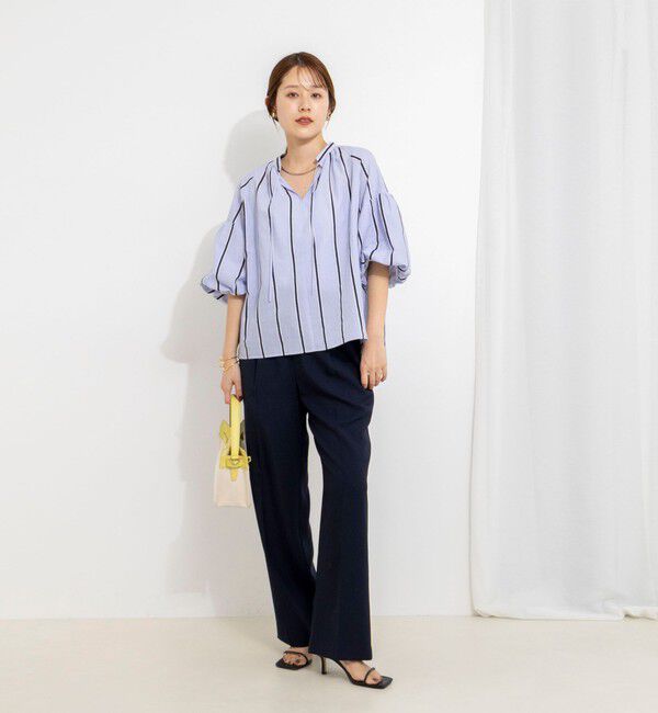 NOLLEY'S「《セットアップ対応》ウォッシャブルストレッチツイル愛されセミワイドパンツ」|その他|