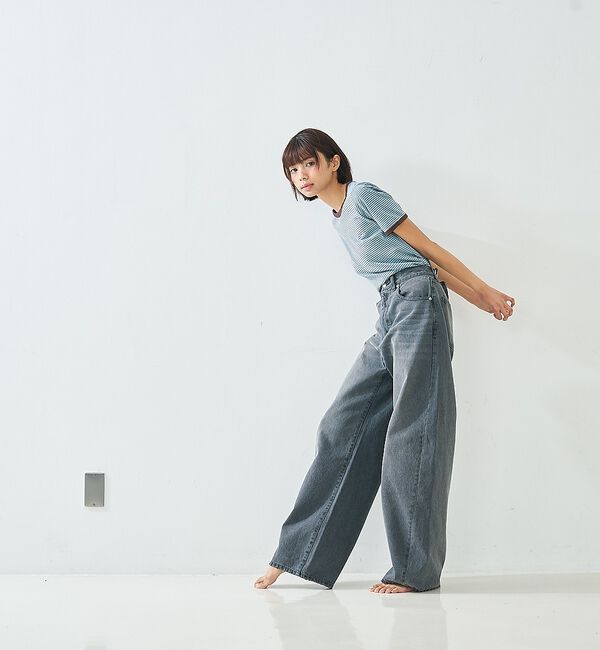 abahouse mavie「【再入荷】ウォッシュドバレルジーンズ【予約】」|デニム|