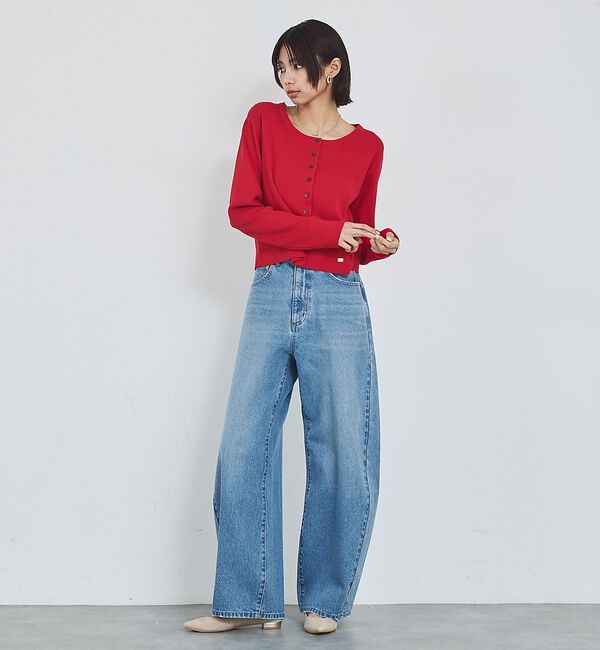 abahouse mavie「【再入荷】ウォッシュドバレルジーンズ【予約】」|デニム|