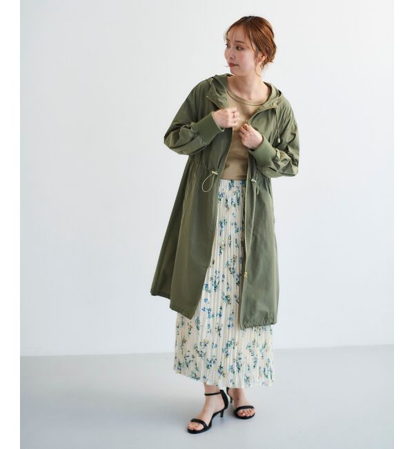  「ライトタフタフードロングブルゾン」|ブルゾン・スタジャン|