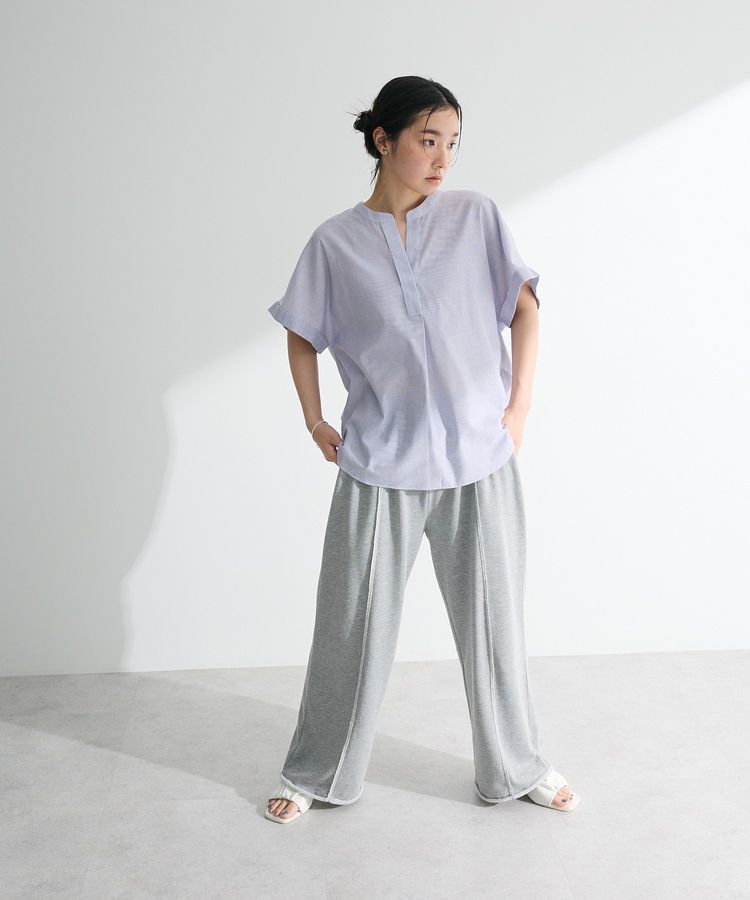 Green Parks「綿麻混フレンチスリーブスキッパーシャツ」|シャツ・ブラウス|