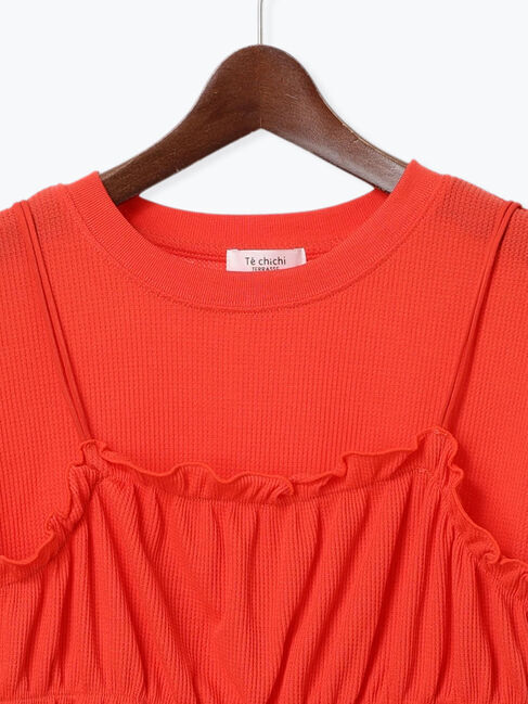Te chichi TERRASSE「ワッフルビスチェセットTシャツ」|Tシャツ・カットソー|